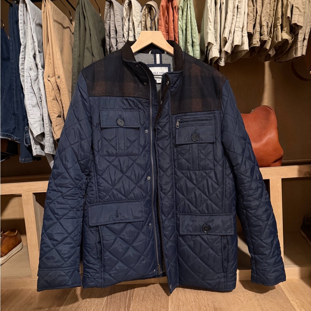 Cole Haan Quilted Blue Field Jacket